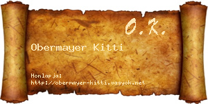 Obermayer Kitti névjegykártya